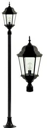 Dabmar Lighting GM2351-L30-30K-B black post light & pole