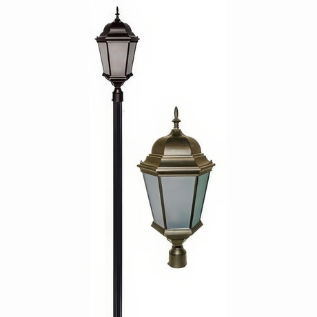 Dabmar Lighting GM2351-L30-30K-BZ-FR bronze post light & pole