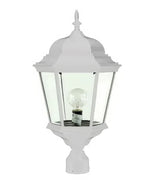 Dabmar Lighting GM2351-L30-30K-W white post light & pole
