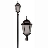 Dabmar Lighting GM2351-L30-65K-B-FR black post light & pole