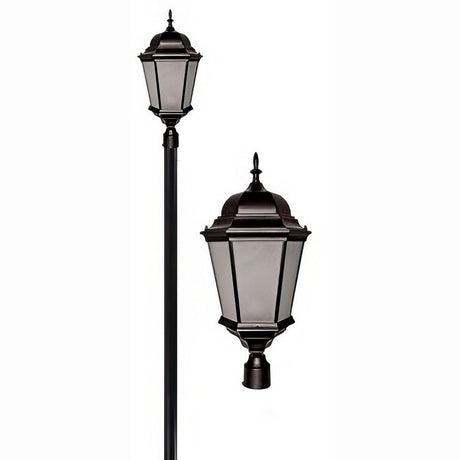 Dabmar Lighting GM2351-L30-65K-B-FR black post light & pole