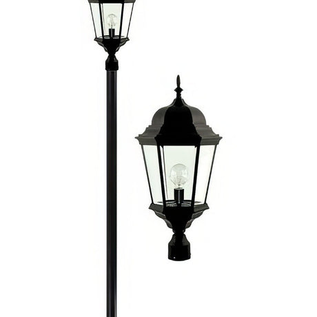 Dabmar Lighting GM2351-L30-65K-B black post light & pole