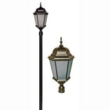 Dabmar Lighting GM2351-L30-65K-BZ-FR bronze post light & pole