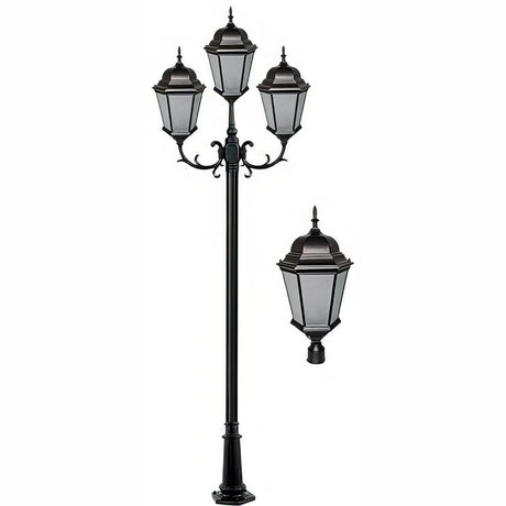 Dabmar Lighting GM2353-B-FR black post light & pole