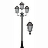 Dabmar Lighting GM2353-L60-30K-B-FR black post light & pole