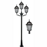 Dabmar Lighting GM2353-L60-50K-B-FR black post light & pole