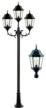 Dabmar Lighting GM2353-L60-50K-VG verde green post light & pole