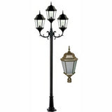 Dabmar Lighting GM2353-L90-30K-BZ-FR bronze post light & pole