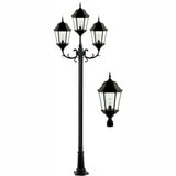 Dabmar Lighting GM2353-L90-65K-B black post light & pole