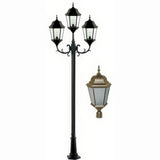 Dabmar Lighting GM2353-L90-65K-BZ-FR bronze post light & pole