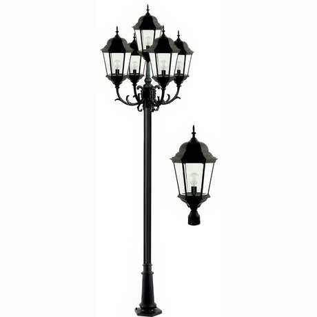 Dabmar Lighting GM2355-B black post light & pole