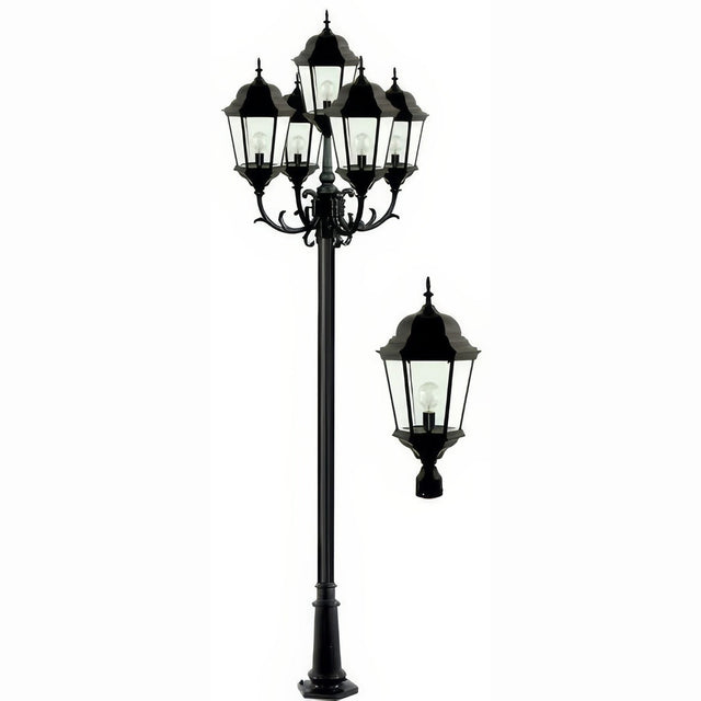 Dabmar Lighting GM2355-B black post light & pole