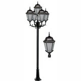 Dabmar Lighting GM2355-L100-50K-B-FR black post light & pole