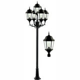 Dabmar Lighting GM2355-L100-50K-B black post light & pole