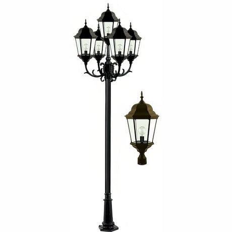 Dabmar Lighting GM2355-L100-50K-BZ bronze post light & pole