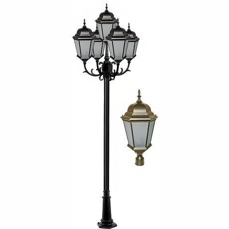 Dabmar Lighting GM2355-L150-65K-BZ-FR bronze post light & pole