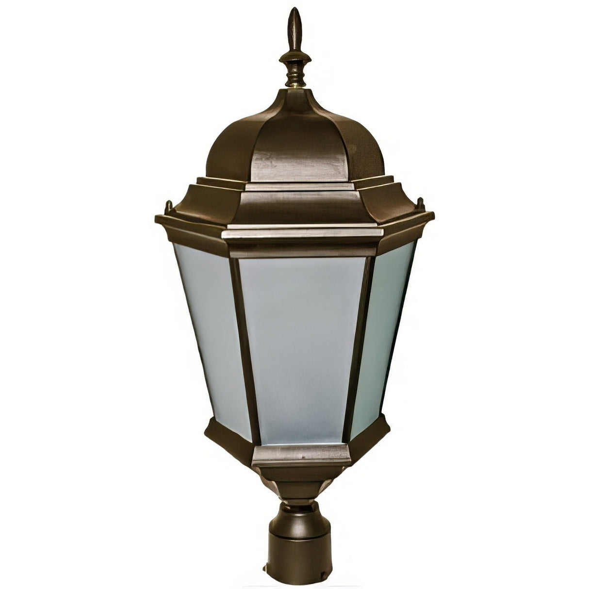 Dabmar Lighting GM236-FROST-BZ bronze post top fixture