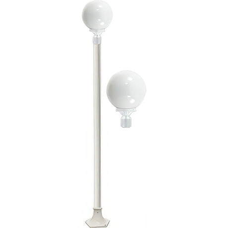 Dabmar Lighting GM2401-W white post light fixture