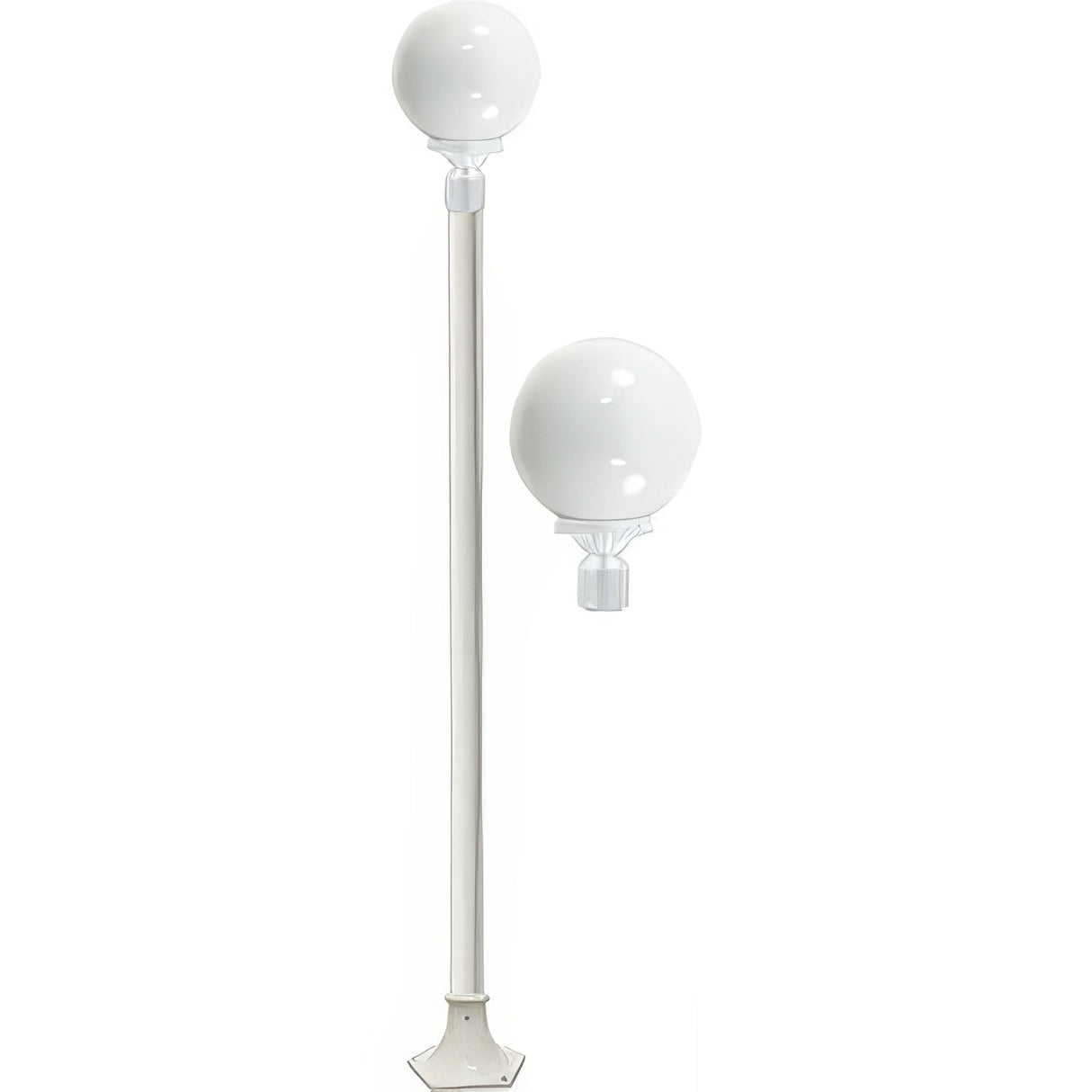 Dabmar Lighting GM2401-W white post light fixture