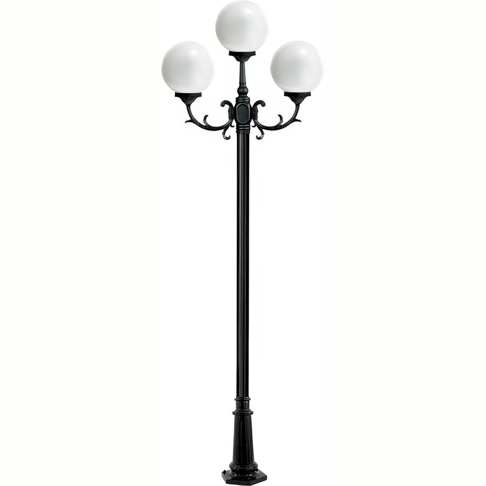 Dabmar Lighting GM2403-L18-60K-B black post light & pole