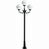 Dabmar Lighting GM2403-L27-27K-B black post light & pole