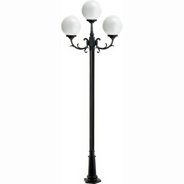 Dabmar Lighting GM2403-L27-27K-B black post light & pole