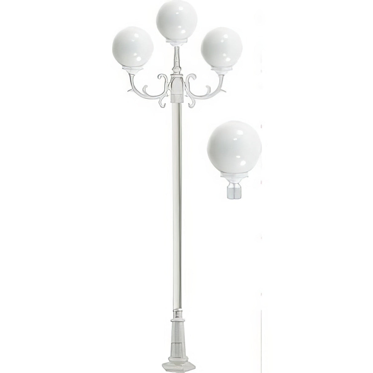 Dabmar Lighting GM2403-W white post light fixture
