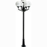 Dabmar Lighting GM2405-L30-60K-B black post light & pole