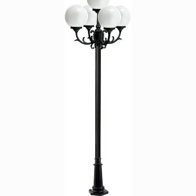 Dabmar Lighting GM2405-L30-60K-B black post light & pole