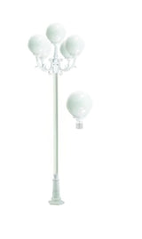 Dabmar Lighting GM2405-L45-27K-W white post light & pole