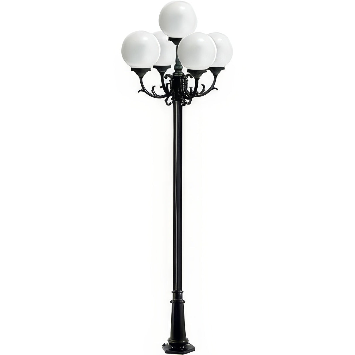 Dabmar Lighting GM2405-L90-30K-W white post light & pole