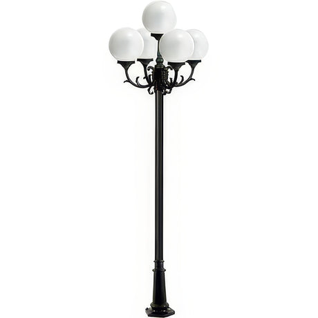 Dabmar Lighting GM2405-L90-65K-W white post light & pole