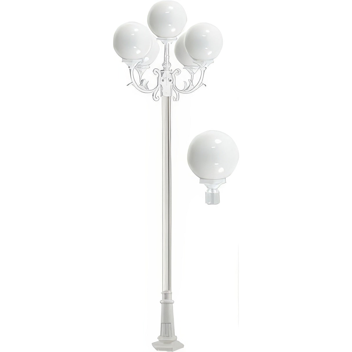 Dabmar Lighting GM2405-W white post light fixture