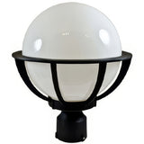 Dabmar Lighting GM260-B post top fixture in polished brass, additional view