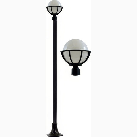 Dabmar Lighting GM2601-L6-60K-B black post light & pole