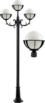 Dabmar Lighting GM2603-B black post light & pole