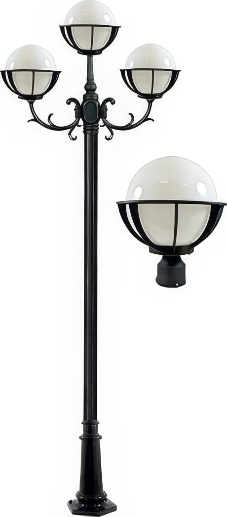 Dabmar Lighting GM2603-L27-40K-B black post light & pole