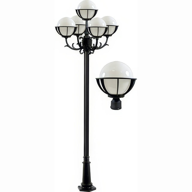 Dabmar Lighting GM2605-B black post light & pole