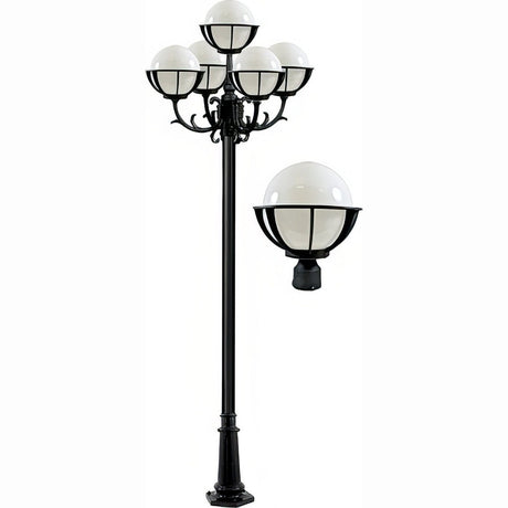 Dabmar Lighting GM2605-L45-40K-B black post light & pole