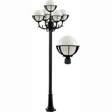 Dabmar Lighting GM2605-L90-30K-B black post light & pole