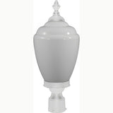Dabmar Lighting GM285-L6-60K-W white outdoor post light fixture