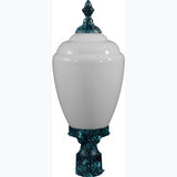 Dabmar Lighting GM285-L9-27K-VG verde green outdoor post light fixture