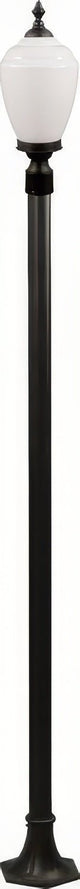 Dabmar Lighting GM2851-L6-30K-B black post light & pole