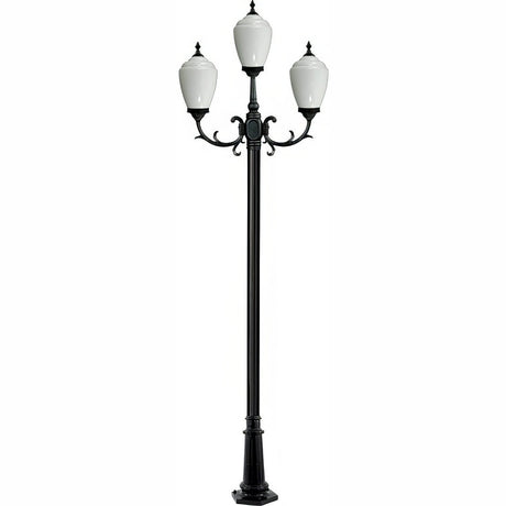 Dabmar Lighting GM2853-L18-60K-B black post light & pole