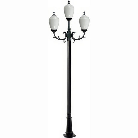 Dabmar Lighting GM2853-L27-27K-B black post light & pole