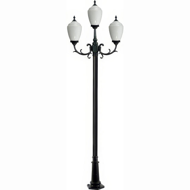 Dabmar Lighting GM2853-L27-27K-B black post light & pole