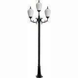 Dabmar Lighting GM2853-L54-65K-B black post light & pole
