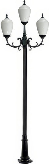 Dabmar Lighting GM2853-L54-65K-B black post light & pole