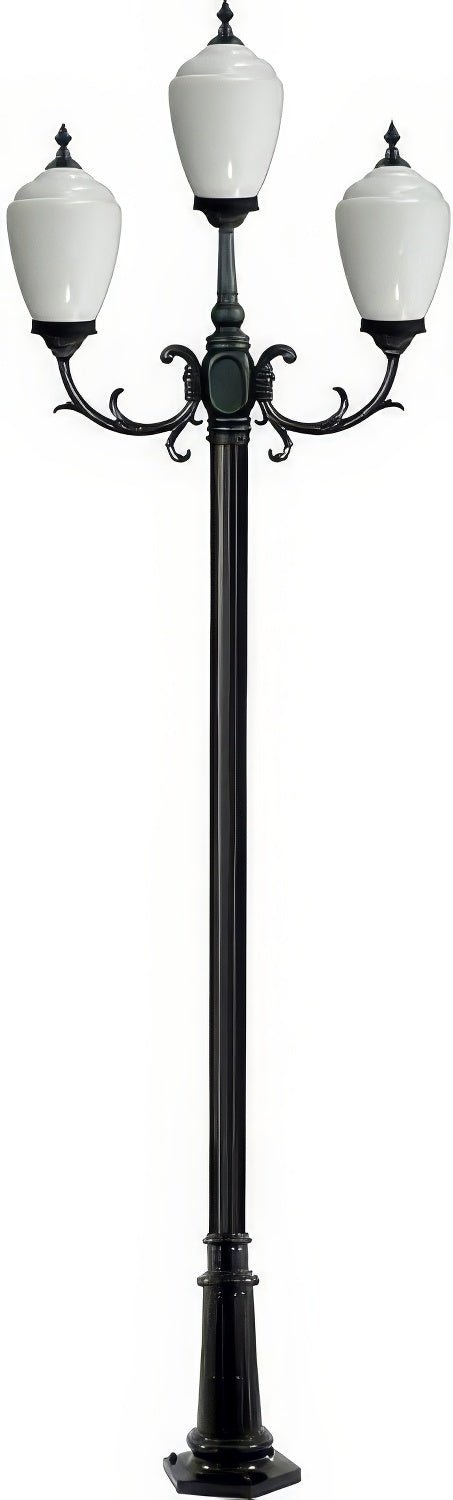 Dabmar Lighting GM2853-L54-65K-B black post light & pole