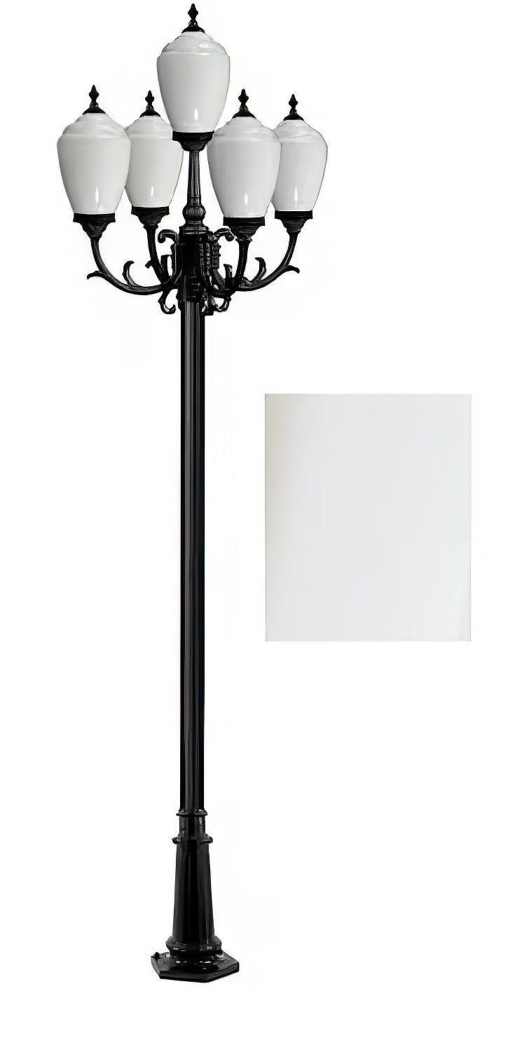Dabmar Lighting GM2855-L30-RGBW-W white post light & pole
